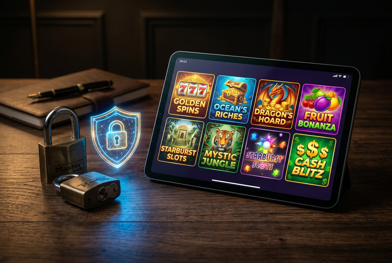 A conceptual image representing privacy and security in online gambling.